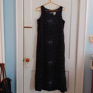 Vintage flowy floral chiffon-style long dress